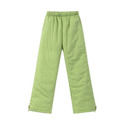 Padded Hooded Jacket & Pants Set in Green - Pants Only